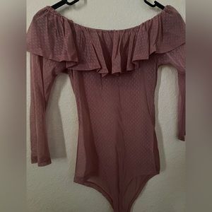 Mesh pink bodysuit